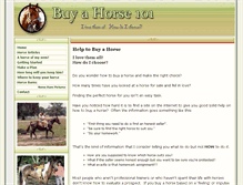 Tablet Screenshot of buyahorse101.com